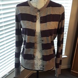 Button-down rugby cardigan